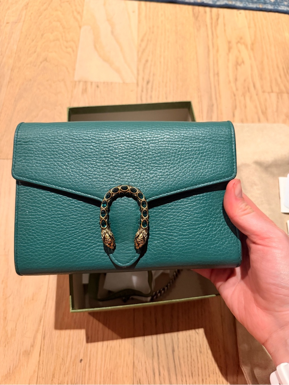 Gucci Dionysus Leather Chain Wallet